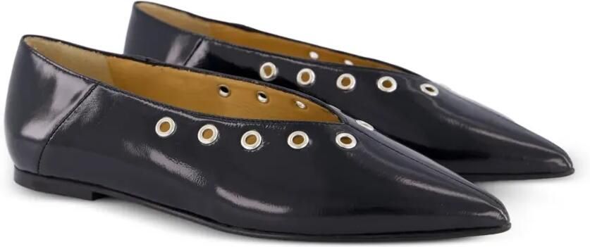 TORAL SHOES Ballerina's met puntige neus en ringlets Zwart - Foto 3