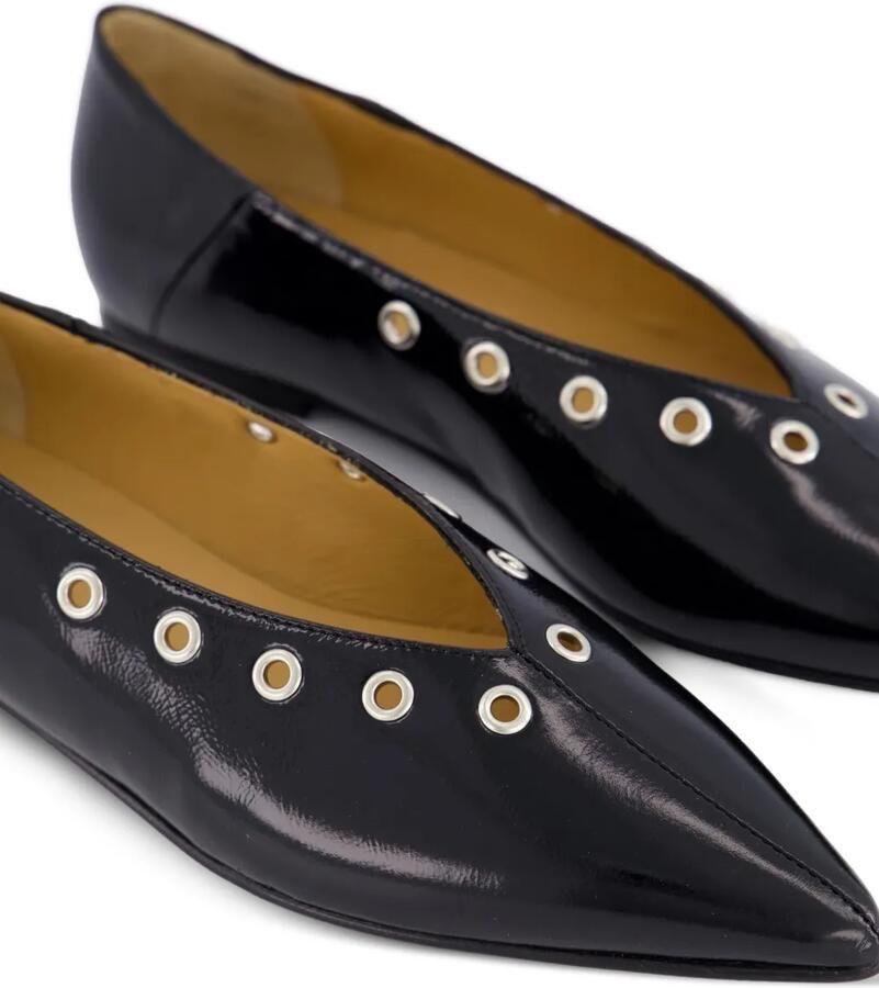 TORAL SHOES Ballerina's met puntige neus en ringlets Zwart - Foto 2