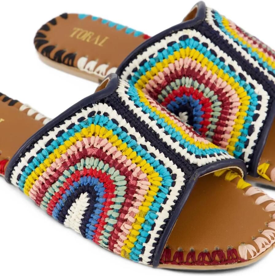 TORAL SHOES Betty gehaakte slippers Blauw - Foto 5