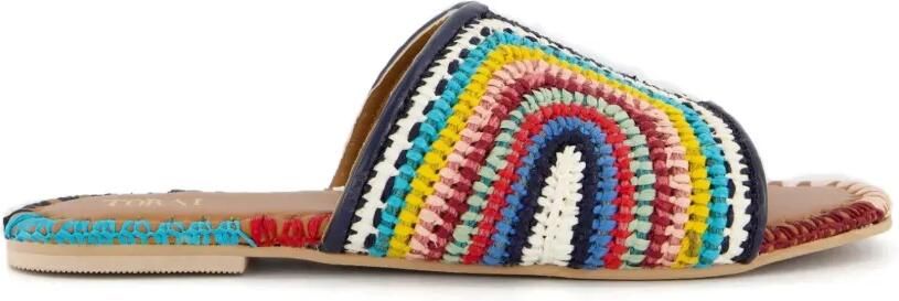 TORAL SHOES Betty gehaakte slippers Blauw - Foto 4