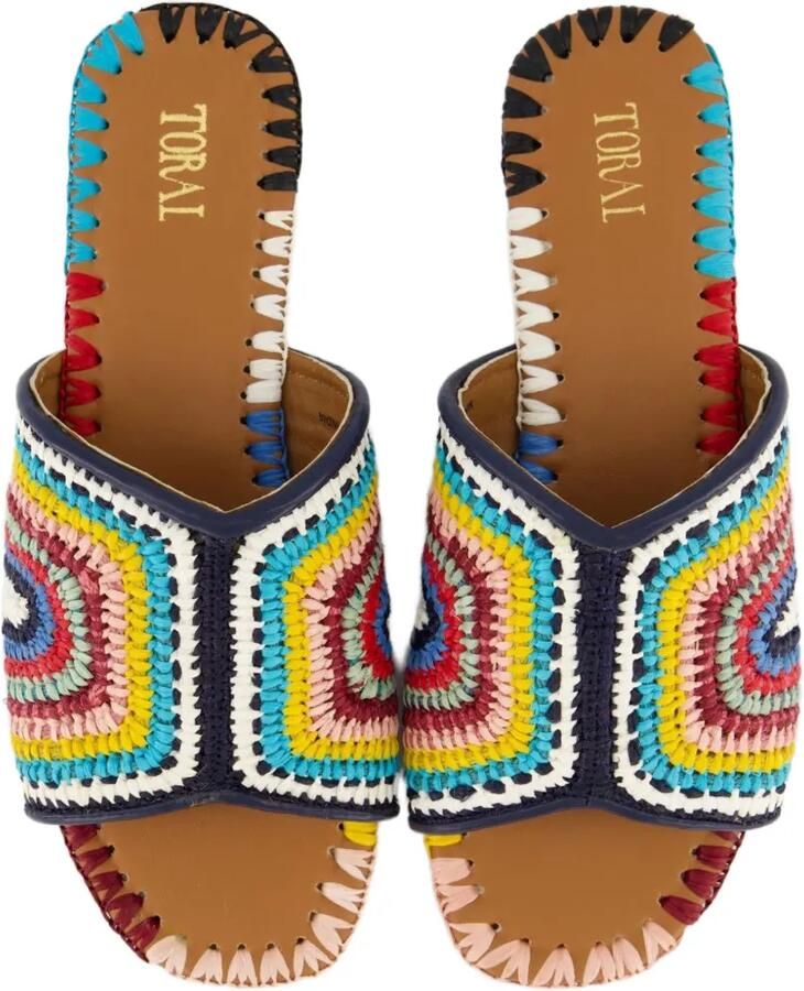 TORAL SHOES Betty gehaakte slippers Blauw - Foto 3
