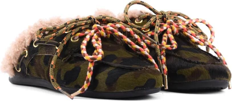 TORAL SHOES Blanche muiltjes met camouflageprint Groen - Foto 4