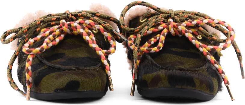 TORAL SHOES Blanche muiltjes met camouflageprint Groen - Foto 5