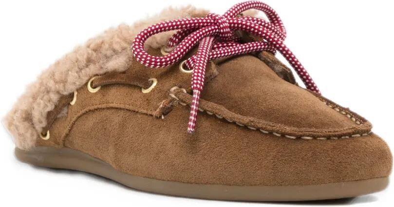 TORAL SHOES Blanche shearling mules Bruin - Foto 4