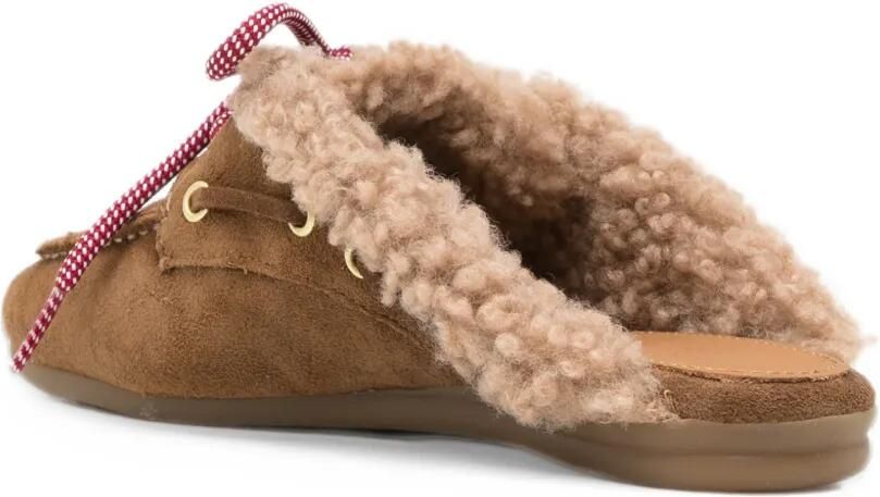 TORAL SHOES Blanche shearling mules Bruin - Foto 2