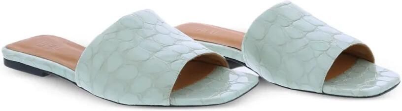 TORAL SHOES Leren sandalen met krokodillen-reliëf Groen - Foto 4