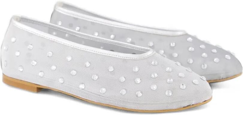 TORAL SHOES Mesh ballerina's met kristallen Zilver - Foto 5