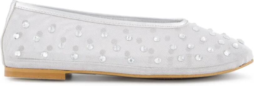 TORAL SHOES Mesh ballerina's met kristallen Zilver - Foto 4