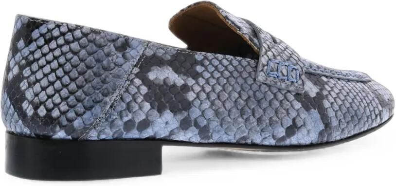 TORAL SHOES Diamant Lux kalfsleren loafers met slangen-effect Blauw - Foto 3