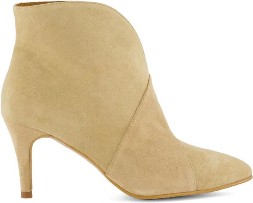TORAL SHOES Enkellaarzen met puntige neus Beige