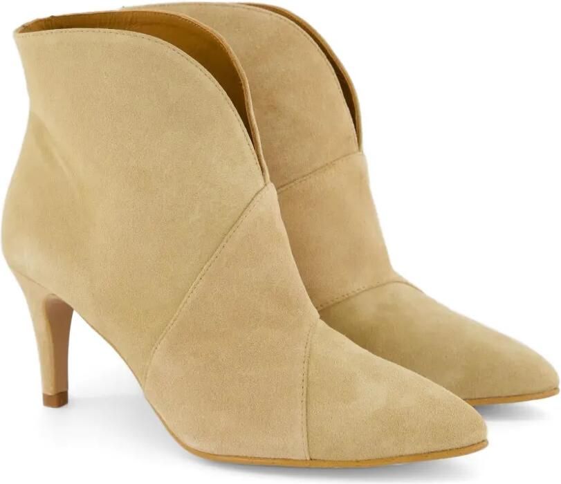 TORAL SHOES Enkellaarzen met puntige neus Beige - Foto 4
