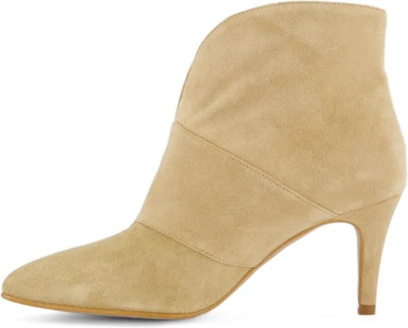 TORAL SHOES Enkellaarzen met puntige neus Beige - Foto 5