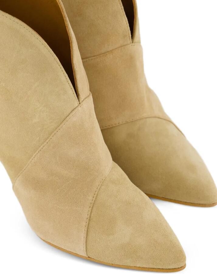 TORAL SHOES Enkellaarzen met puntige neus Beige - Foto 3