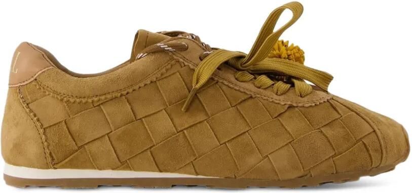 TORAL SHOES Erin geweven sneakers Bruin