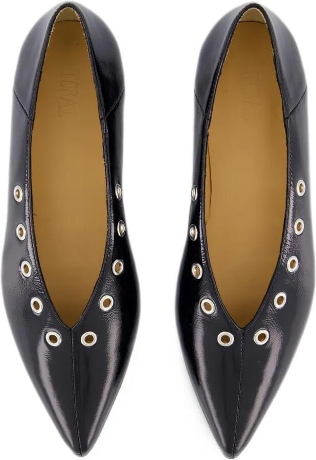 TORAL SHOES Ballerina's met puntige neus en ringlets Zwart