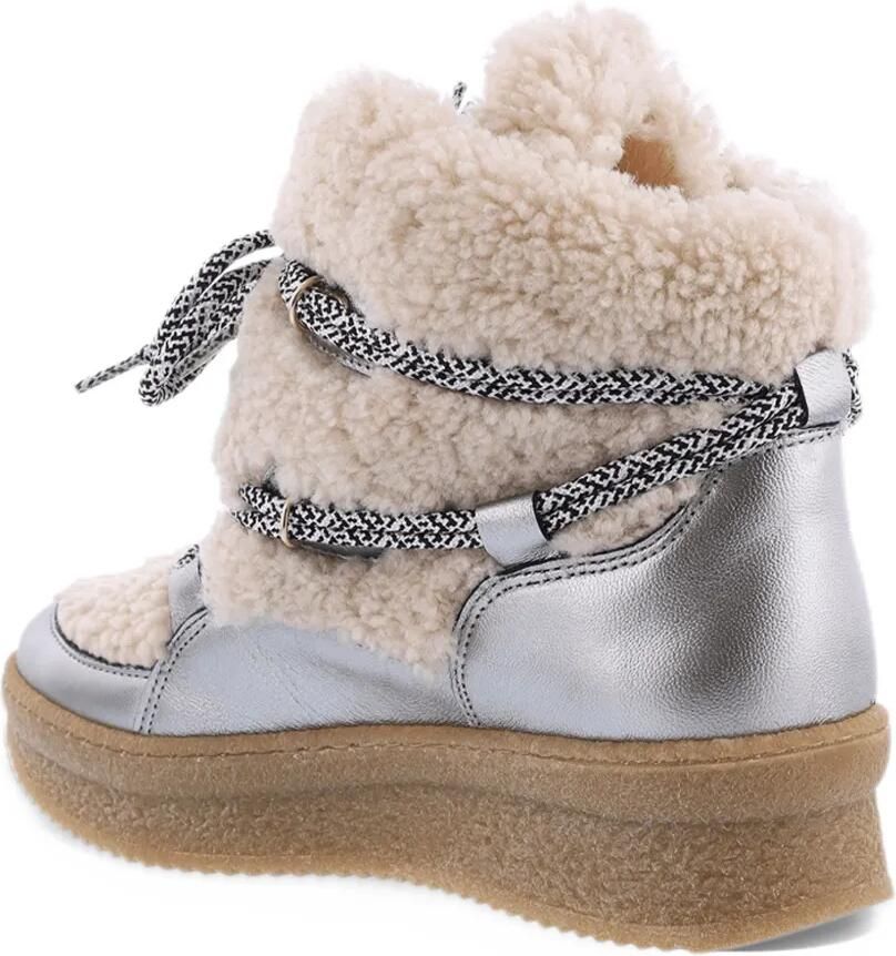 TORAL SHOES Gstaad shearling-panel boots Zilver - Foto 3