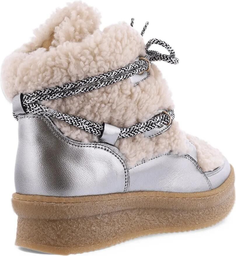 TORAL SHOES Gstaad shearling-panel boots Zilver - Foto 2
