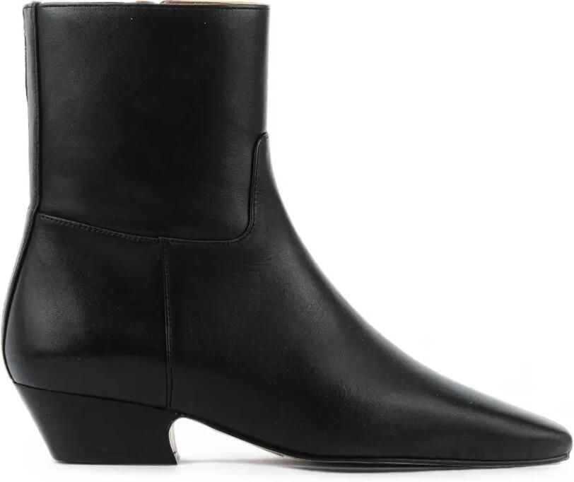 TORAL SHOES Irene enkellaarzen met vierkante neus Zwart