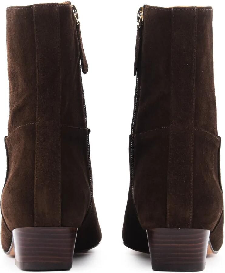 TORAL SHOES Irene suède enkellaarzen Bruin - Foto 3