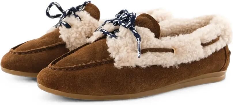 TORAL SHOES Kanda loafers met lammy afwerking Bruin - Foto 3
