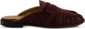TORAL SHOES Khalo suède platte muiltjes Rood - Rood