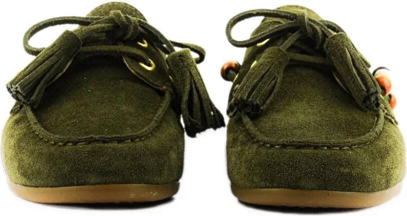 TORAL SHOES Killian beaded tassel-detail mules Groen - Foto 2