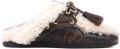 TORAL SHOES Killian muiltjes met kwastje en lammy afwerking Bruin - Bruin