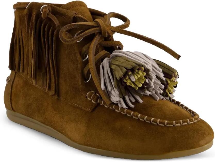 TORAL SHOES Mausi enkellaarzen met franje-afwerking Bruin - Foto 2