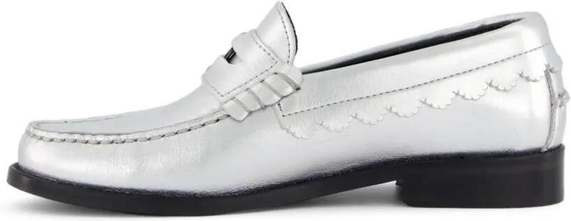 TORAL SHOES Metallic loafers met gewelfde afwerking Zilver - Foto 5