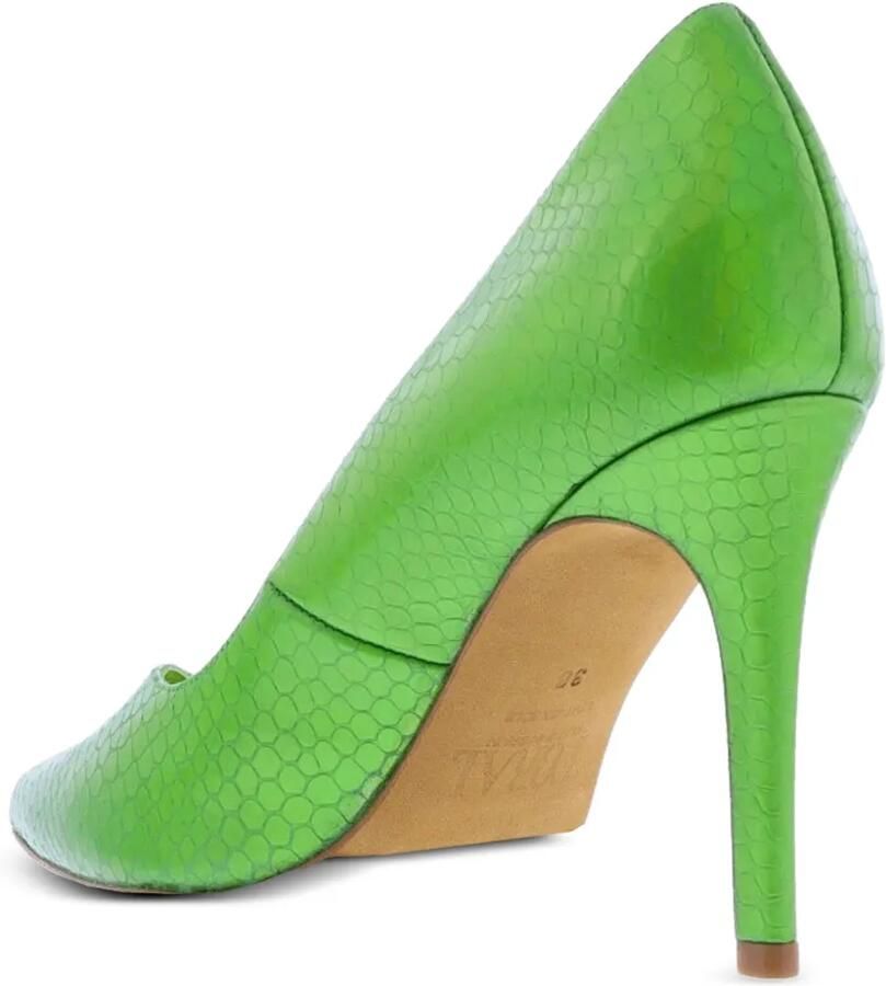 TORAL SHOES Monaco pumps met slangen-effect puntige neus en hak Groen - Foto 3