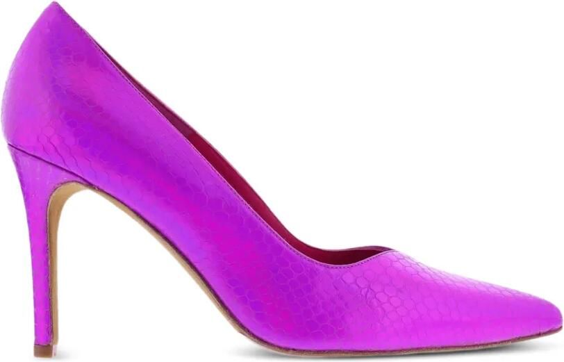 TORAL SHOES Monaco pumps met slangenleer-effect Roze