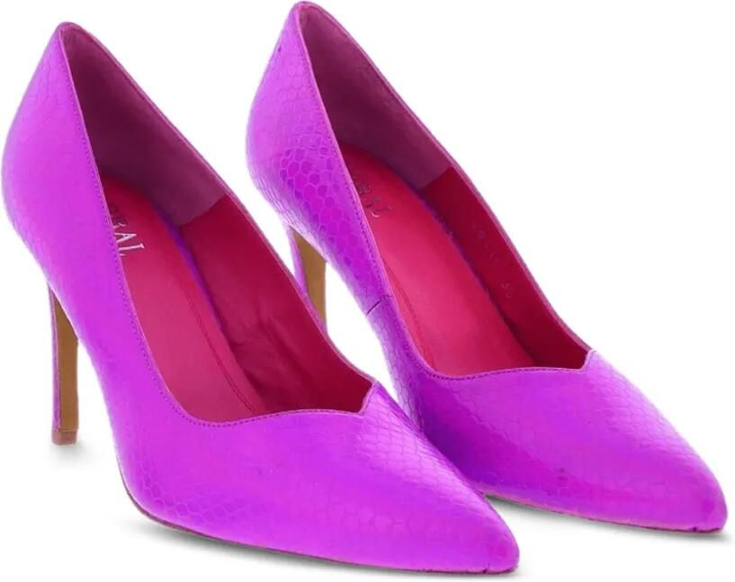 TORAL SHOES Monaco pumps met slangenleer-effect Roze - Foto 4
