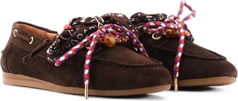 TORAL SHOES Nahua lace-detail loafers Bruin - Foto 4