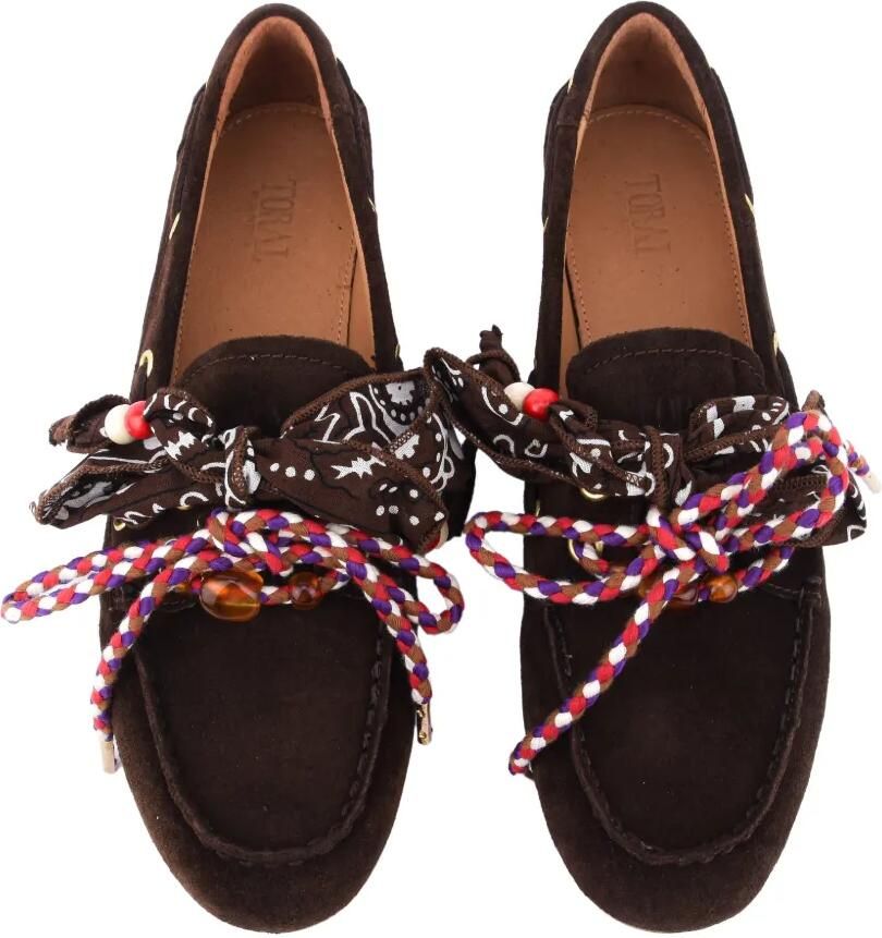 TORAL SHOES Nahua lace-detail loafers Bruin - Foto 2