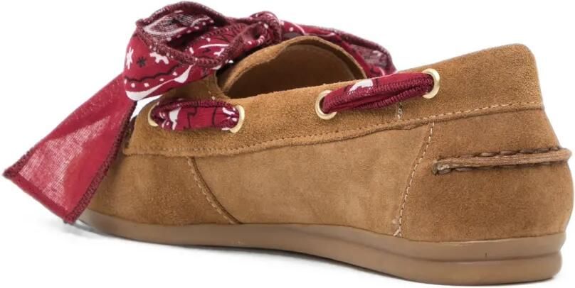 TORAL SHOES Nahua suède bandana loafers Bruin - Foto 2