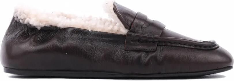 TORAL SHOES Paige Snow leren loafers Bruin