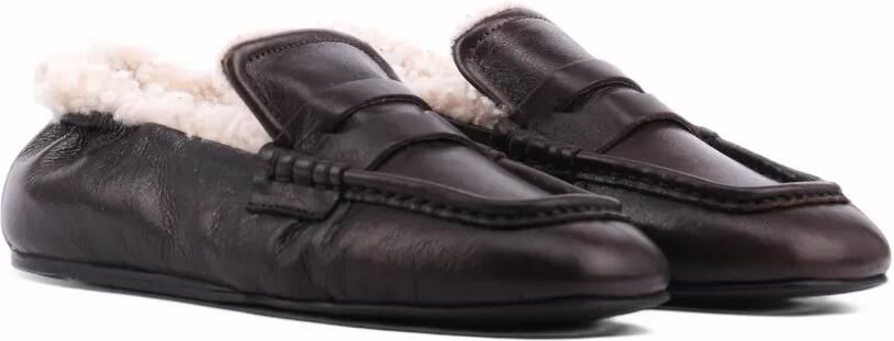 TORAL SHOES Paige Snow leren loafers Bruin - Foto 5