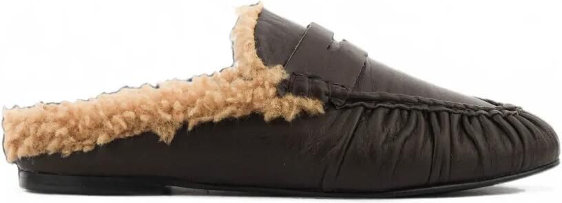 TORAL SHOES Piper shearling-lined loafers Bruin