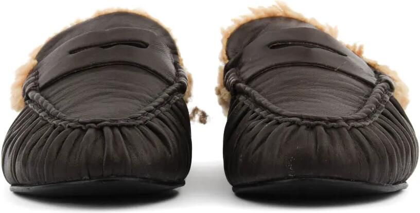 TORAL SHOES Piper shearling-lined loafers Bruin - Foto 3