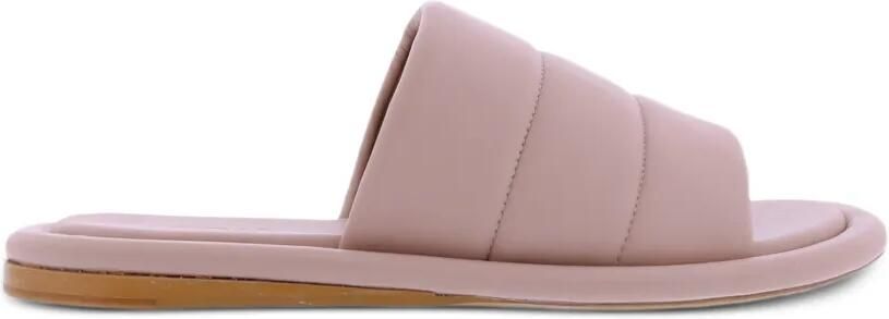 TORAL SHOES Gewatteerde leren slippers Roze