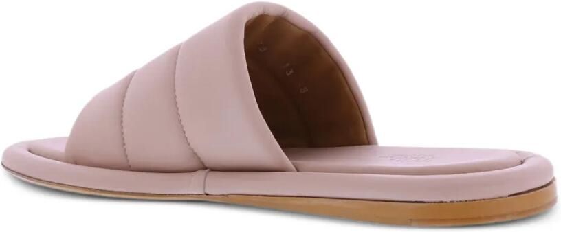 TORAL SHOES Gewatteerde leren slippers Roze - Foto 2
