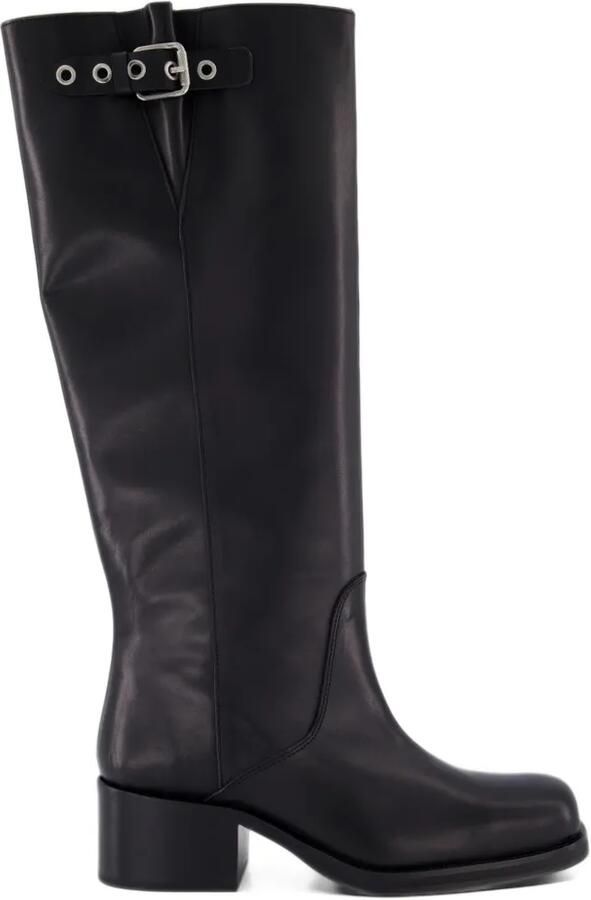 TORAL SHOES Ronnie buckle-detail biker boots Zwart