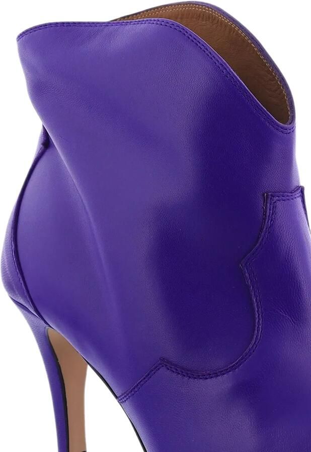 TORAL SHOES Selene leren enkellaarzen Paars - Foto 4