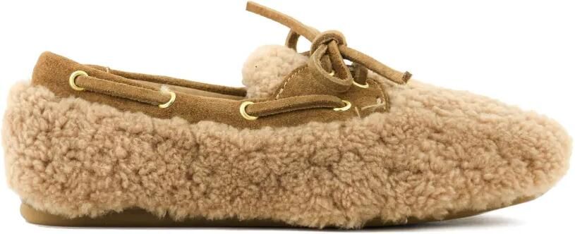 TORAL SHOES shearling moccasins Beige