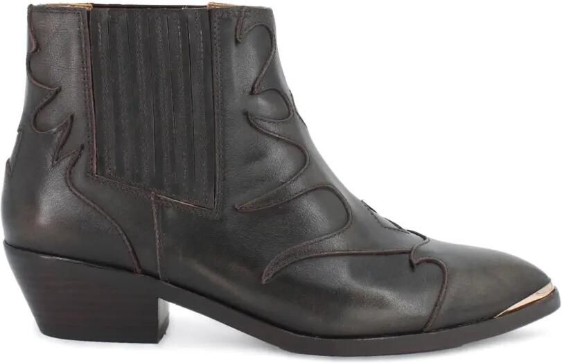 TORAL SHOES Sonia Metal leren cowboylaarzen Bruin