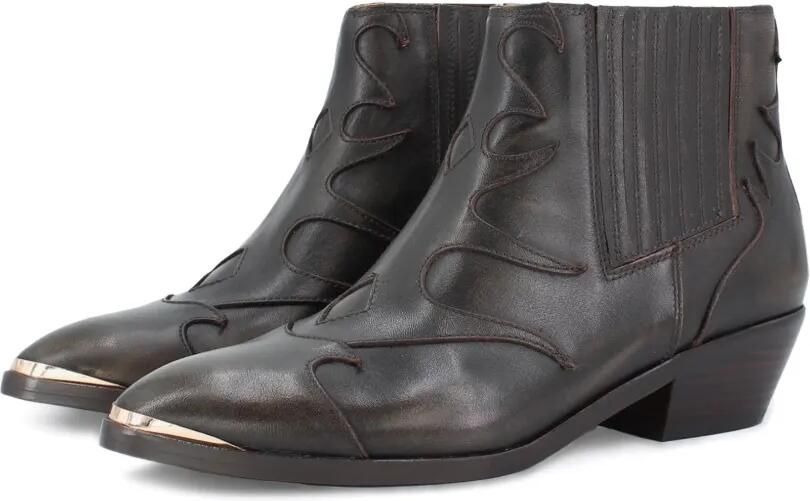 TORAL SHOES Sonia Metal leren cowboylaarzen Bruin - Foto 3