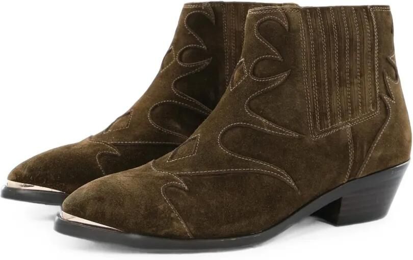 TORAL SHOES Sonia Metal enkellaarzen in western-stijl Bruin - Foto 3