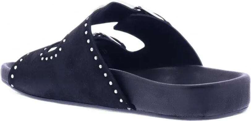 TORAL SHOES Slippers verfraaid met studs Zwart