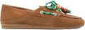 TORAL SHOES Tiwa Avellana suède muiltjes in loafermodel Bruin - Bruin