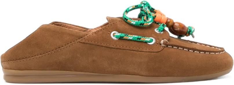 TORAL SHOES Tiwa Avellana suède muiltjes in loafermodel Bruin - Foto 5